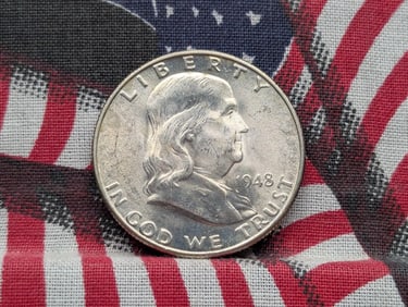 1948-D Franklin 50c. 90% Silver GEM BU 1st Year
