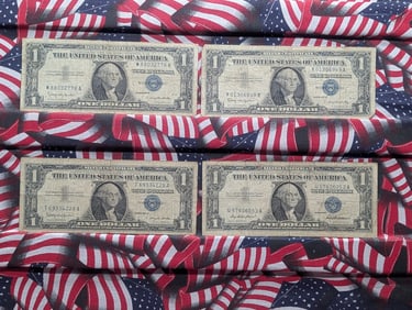 (3) 1957 - B & (1) 1957 $1 "Silver" Certificates