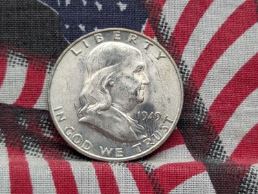 1949-D Franklin 50c. 90% Silver GEM BU