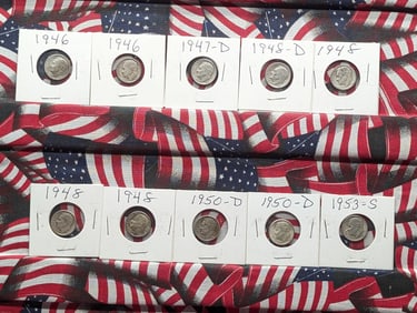 (10) Assorted Date Roosevelt Dimes