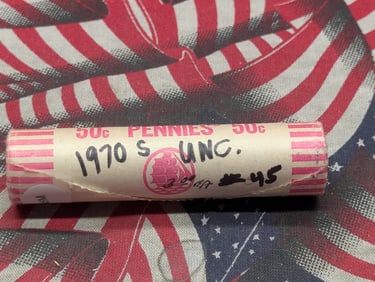 Roll of 1970-S Lincoln Memorial Cents BU