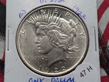 1922 Silver Peace Dollar - Better Grade! - Great Details!