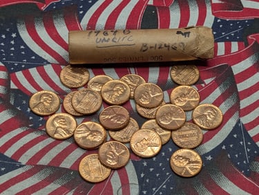 Roll of 1964-D Lincoln Memorial Cents BU