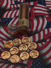 Roll of 1957-D Lincoln Wheat Cents BU