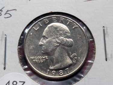 1987-P Unc Washington Quarter