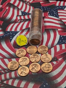 Roll of 1956-D Lincoln Wheat Cents BU