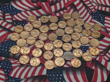 50, 1920's, Lincoln Wheat Cents