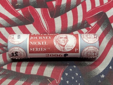 Roll of 2006-P Westward Journey Jefferson Nickels In US Mint Wrapping