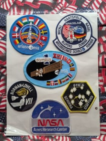 Sleeve of (6) Rare NASA Crew Designed Patches All Mint