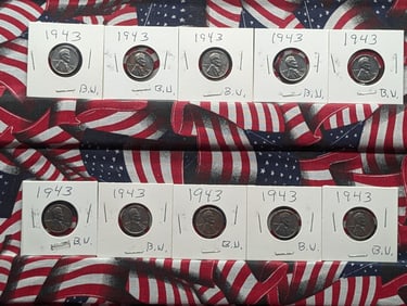 (10) 1943 Lincoln Wheat Cents