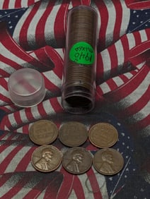 1940's Mixed Lincoln Wheat Cents