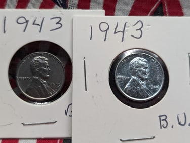 (22) 1943 P,D, & S Lincoln Wheat Cents