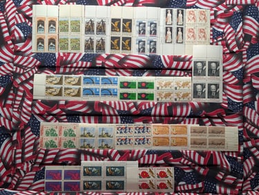 Bundle of (20) Assorted Plate Block Stamps, All Are MOGNH