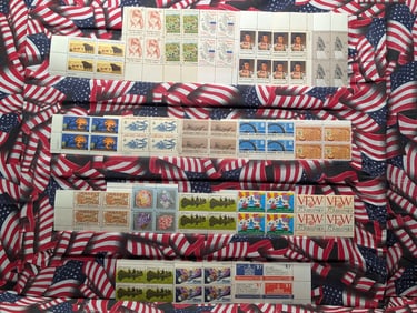 Bundle of (20) Assorted Plate Block Stamps, All Are MOGNH
