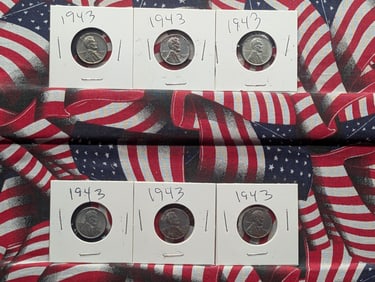 (6) 1943 Lincoln Wheat Cents