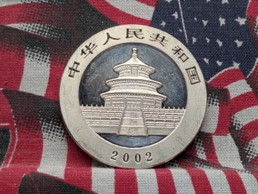 2002 Silver Great Panda, 1 oz. .999 Silver