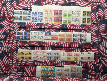 Bundle of (20) Assorted Plate Block Stamps, All Are MOGNH