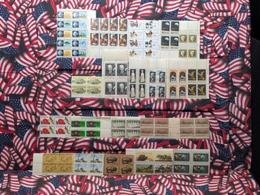 Bundle of (20) Assorted Plate Block Stamps, All Are MOGNH