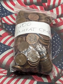 Approximately 300 Lincoln Wheat Cents