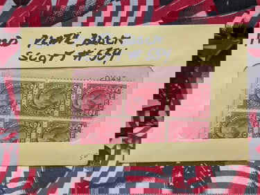 Envelope of Valuable Plate Block Stamps Scott# 554