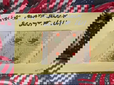 Envelope of Valuable Plate Block Stamps Scott# 1611