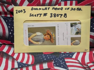 Envelope of Valuable Booklet Pane Stamps Scott# 3807 B
