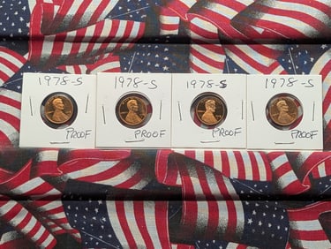 (4) 1978-S Lincoln Memorial Cents