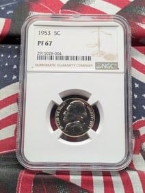 1953 Jefferson Nickel, NGC PF 67