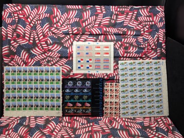 Folder of (5) Mint U.S. Postage Sheets All MOGNH