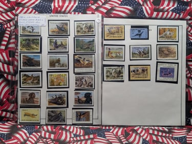 Two Sheets of 1989-2020 California Upland Game Birds & Duck Stamps All Mint