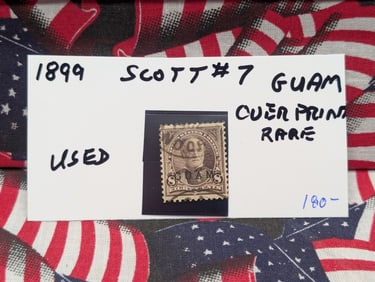 1899 Rare Guam Over Printed U.S. Stamp Scott# 7