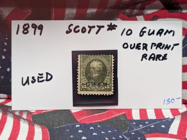 1899 Rare Guam Over Printed U.S. Stamp Scott# 10