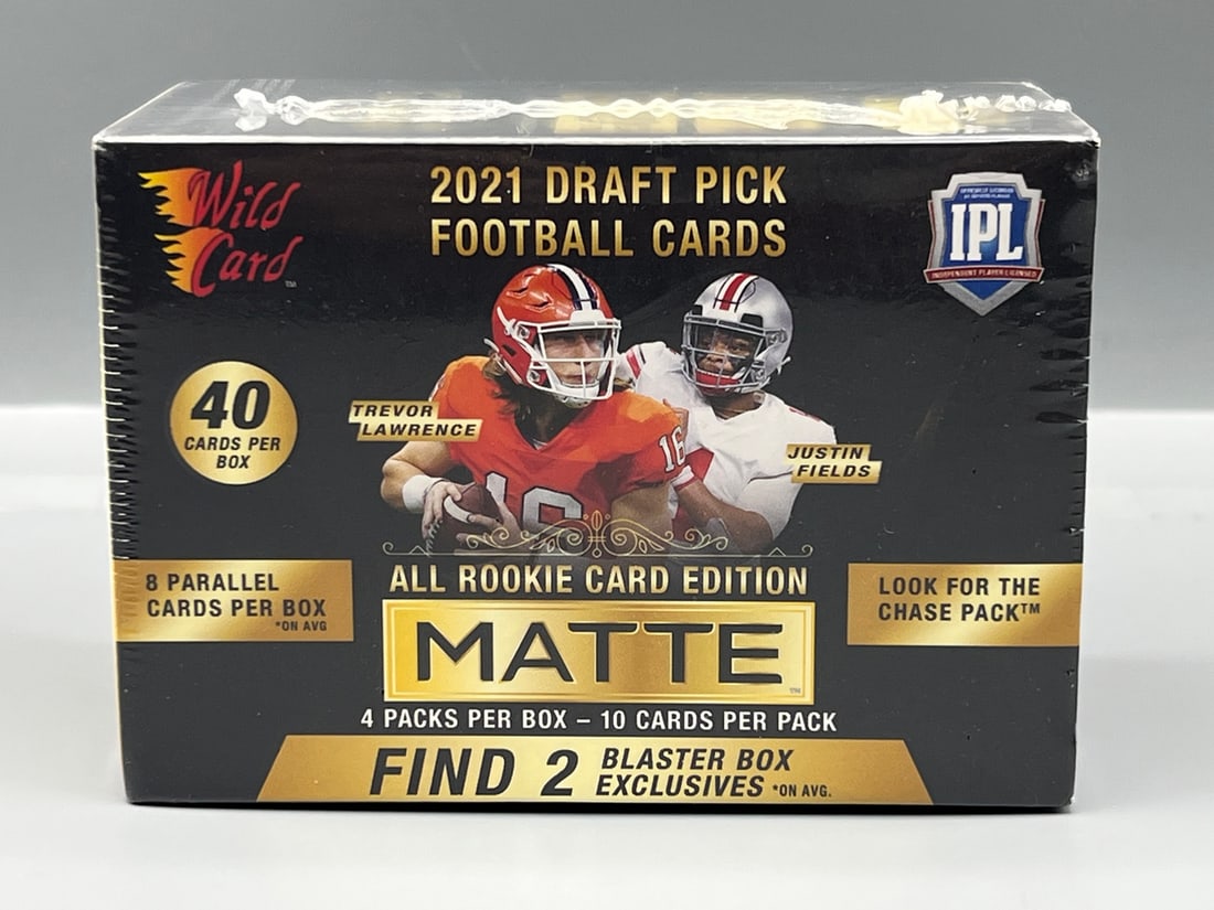 2021 Wild Card Matte All Rookie Card Football Edition Factory Sealed Blaster Box