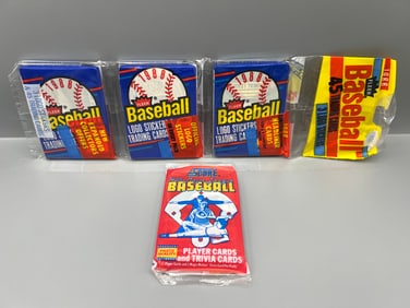1988 Fleer Baseball Wax Rack Pack & 1988 Score Baseball Pack