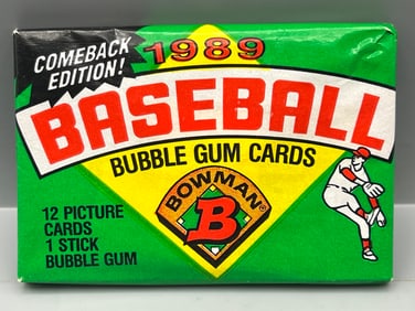 1989 Bowman Baseball Factory Sealed Wax Pack - Possible Ken Griffey Jr. RC