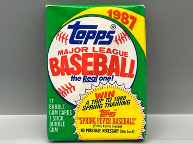 1987 Topps Baseball Factory Sealed Wax Pack - Possible Barry Bonds RC