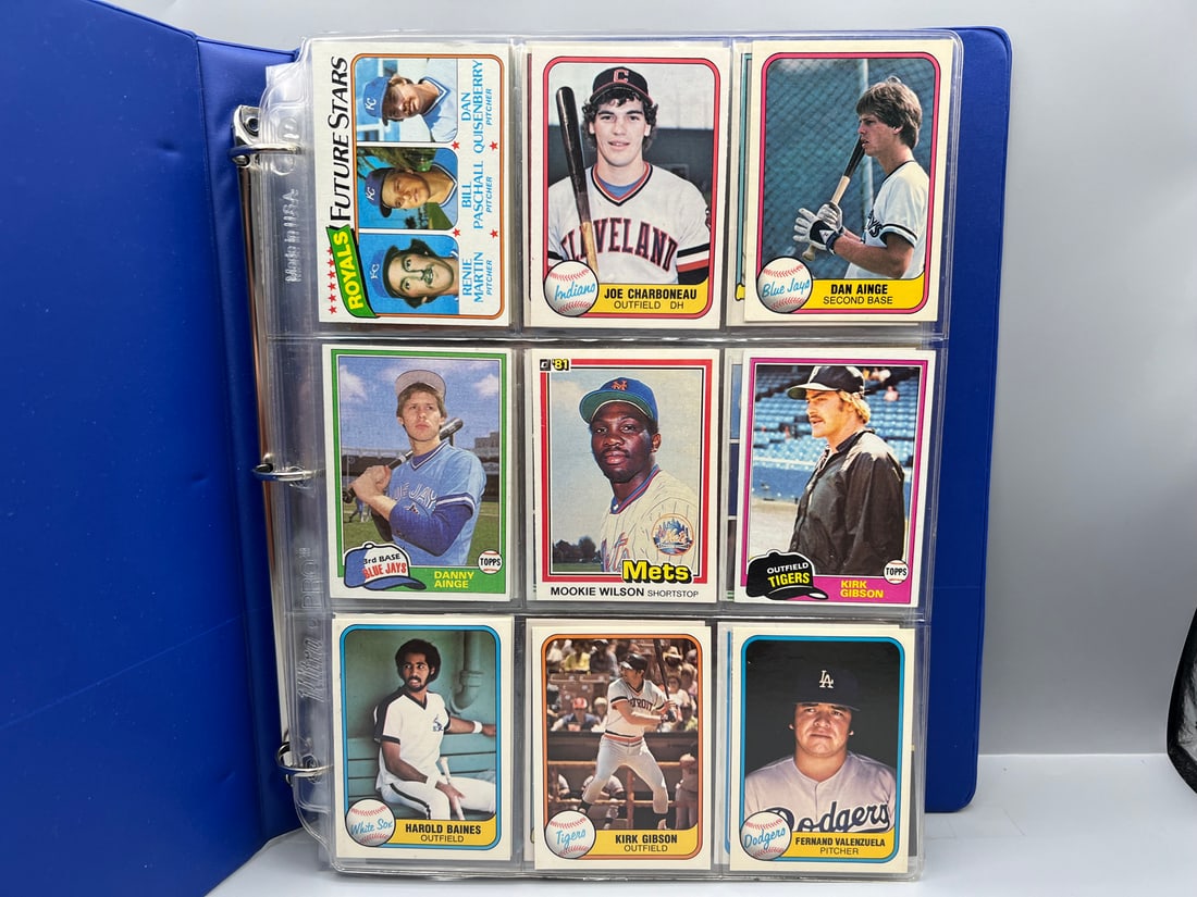 Binder of Baseball Rookie and Prospect Cards W/Stars - Barry Bonds, Kirk Gibson, Ken Griffey Jr - (1 of 15)