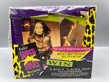 1991 Pro Set Super Stars MusiCards Factory Sealed Wax Box