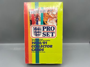 1990-91 Pro Set Soccer Factory Sealed Wax Box