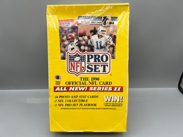 1990 Pro Set Series Two Football Factory Sealed Wax Box