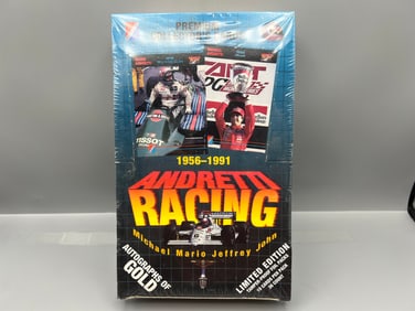 1991 Collect A Card Andretti Racing Factory Sealed Wax Box