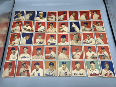 1949 Bowman Baseball 92 Card Partial Set W/ Some Stars - Appears Mostly Lower Grade W/ Some Mid
