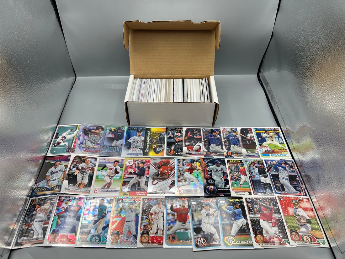 Box of Assorted Modern 2020s Baseball Rookies W/ Lots of Stars: Box of Assorted Modern 2020s Baseball Rookies W/ Lots of Stars