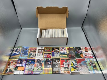 Box of Assorted Sports Serial Numbered Cards - Varying Conditions