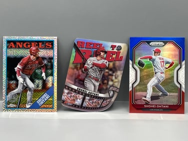 Lot of (3) Shohei Ohtani Baseball Parallel/Insert Cards