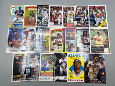 Lot of (20) Ronald Acuna Jr. Baseball Cards