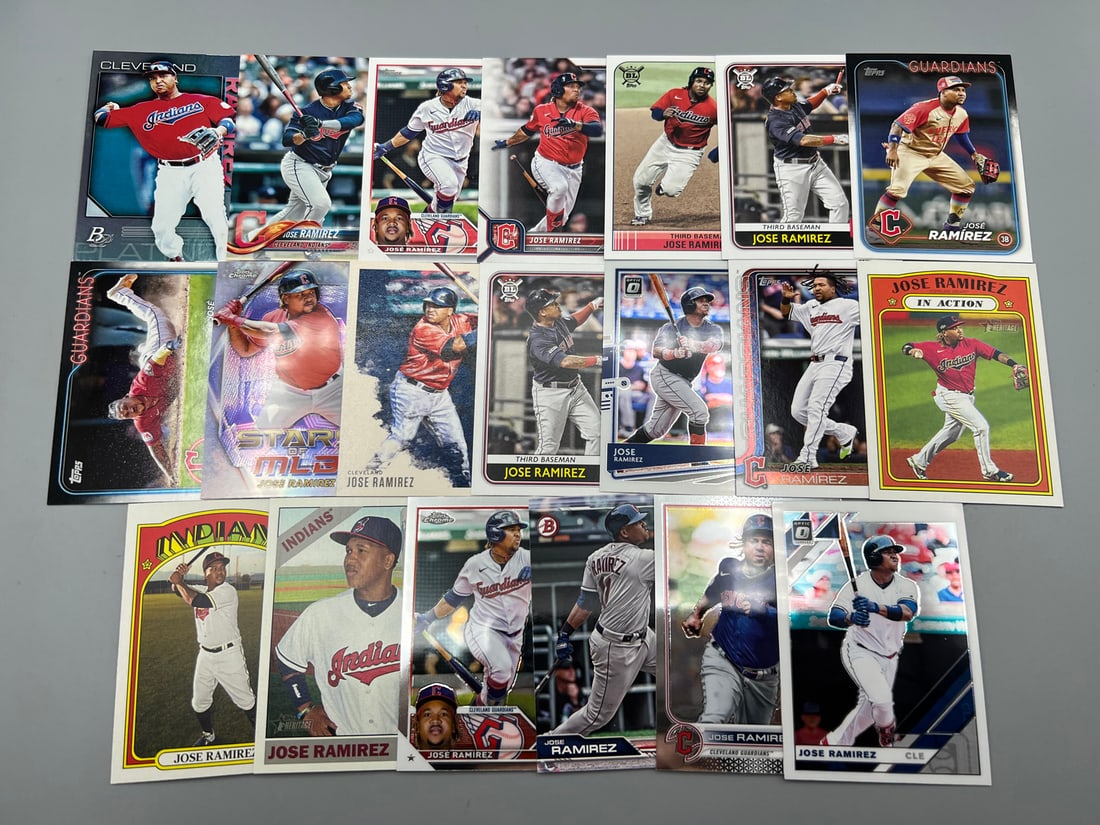 Lot of (20) Jose Ramirez Baseball Cards (1 of 5)