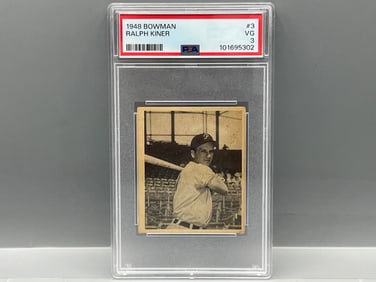 1948 Bowman Ralph Kiner RC #3 PSA VG 3