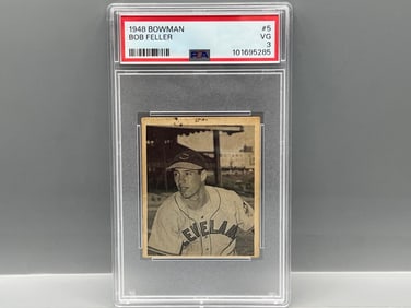 1948 Bowman Bob Feller RC #5 PSA VG 3