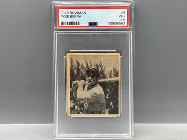1948 Bowman Yogi Berra RC #6 PSA VG+ 3.5